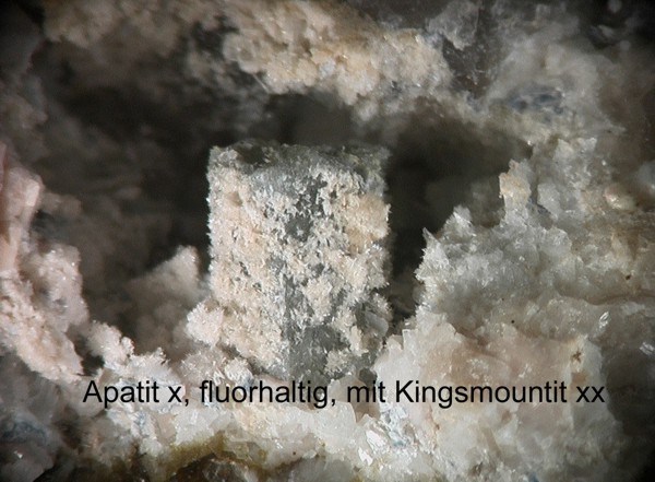 Apatit, fluorhaltig (Fluor-Apatit) mit Kingsmountit